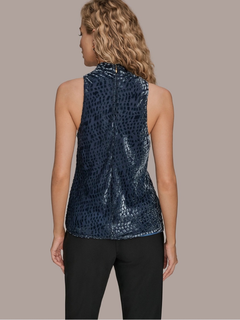Donna Karan Women’s Sleeveless Cowl Neck Sweater Top, NWT - Picture 2 of 11